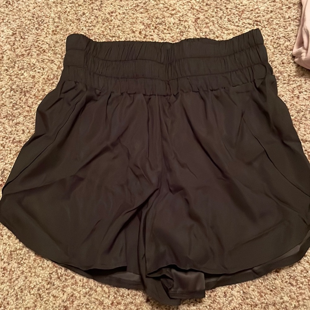 black shorts